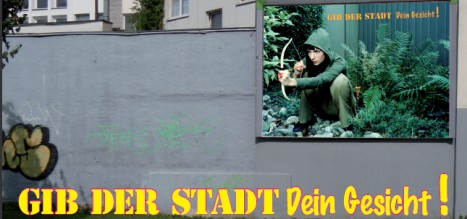 Plakat zur Aktion "Gib der Stadt Dein Gesicht!"