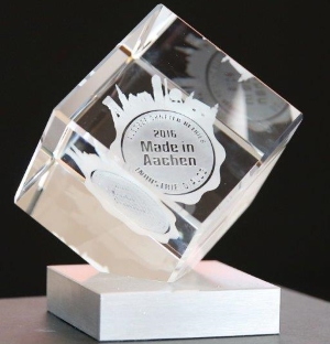 "Made in Aachen"-Trophäe © Stadt Aachen/Andreas Steindl